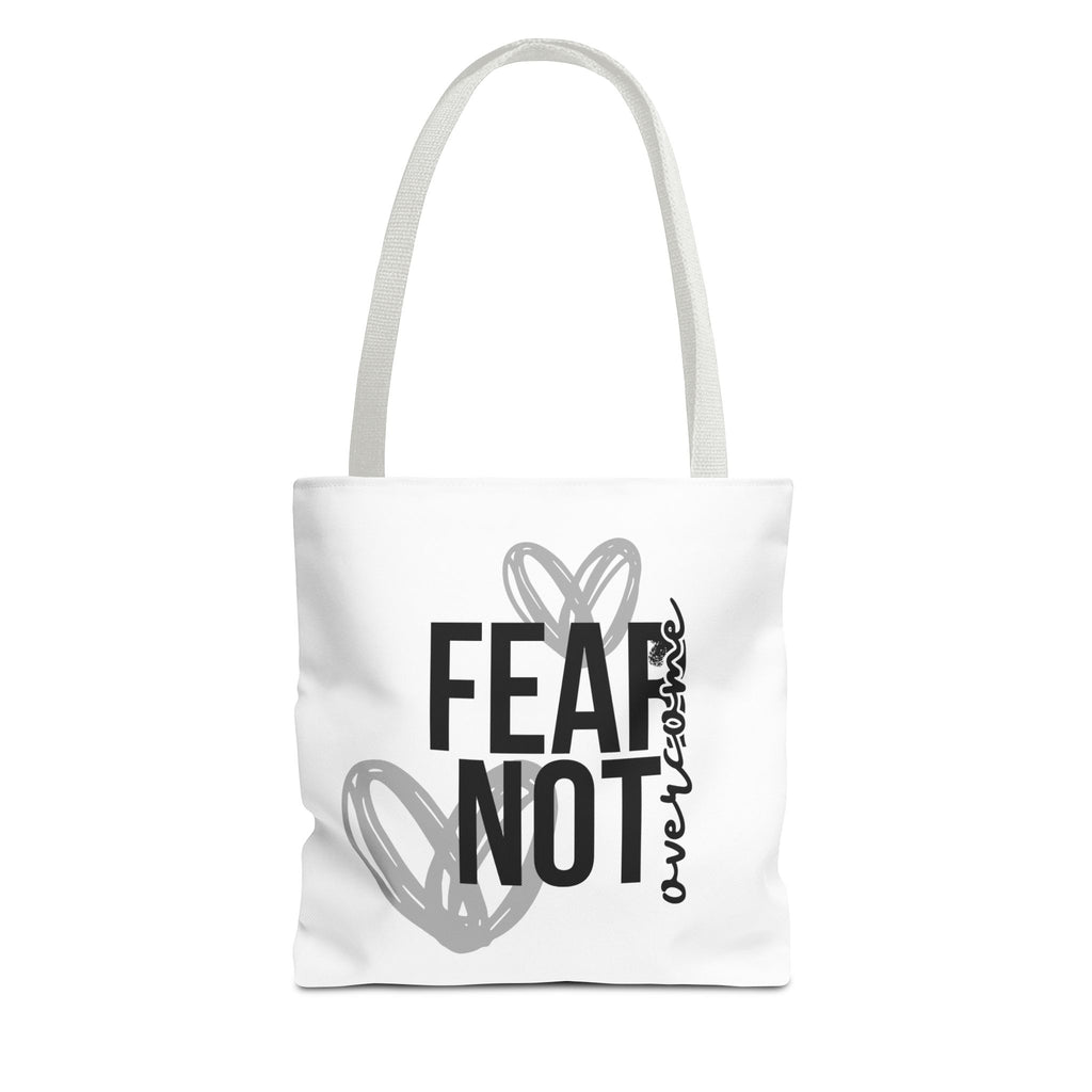 Fear Not Overcome Tote Bag - Inspirational Motivational Design