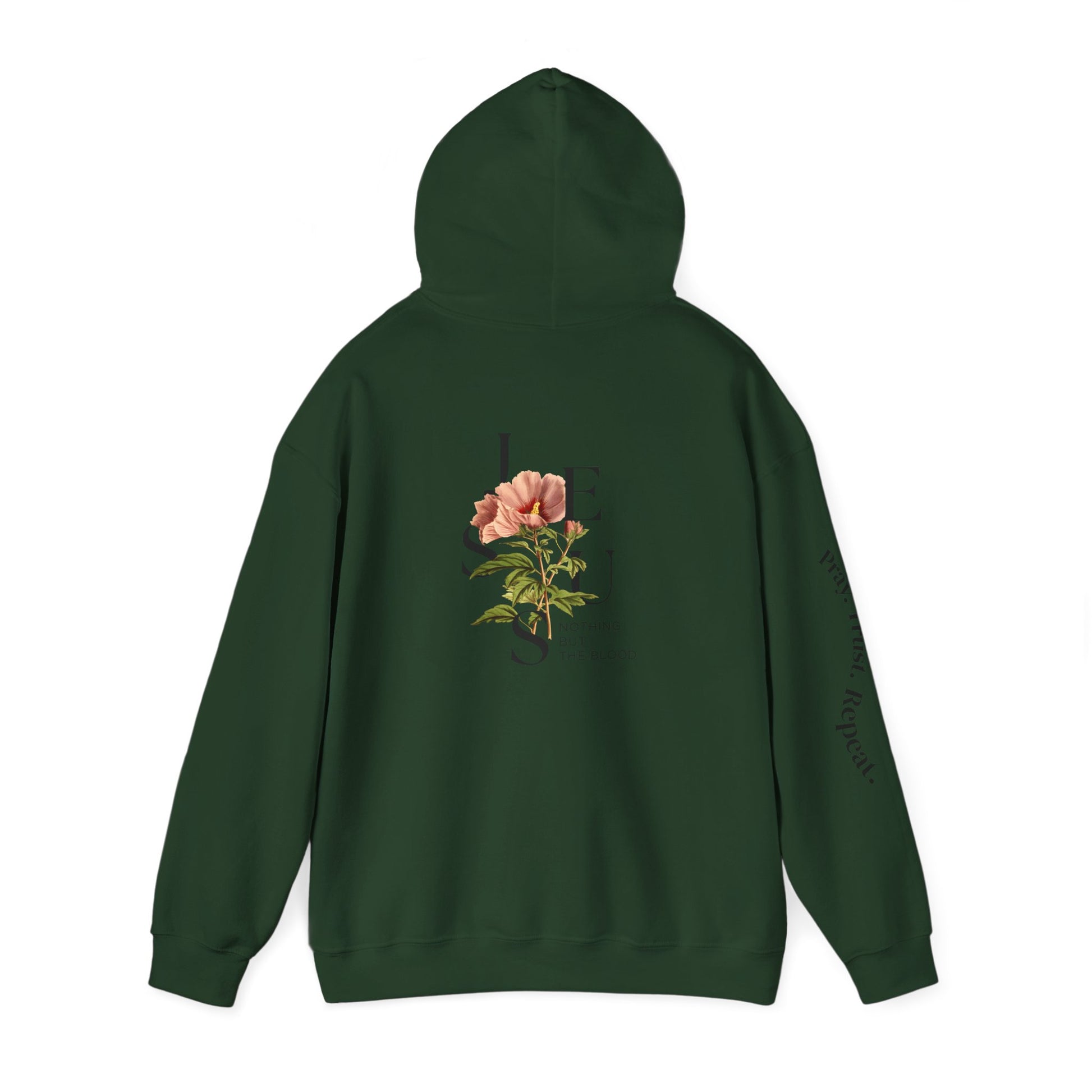 Redeemed Jesus Floral Hoodie, Faith Sweatshirt, Christian Apparel, Cozy Gift, Spiritual Expression