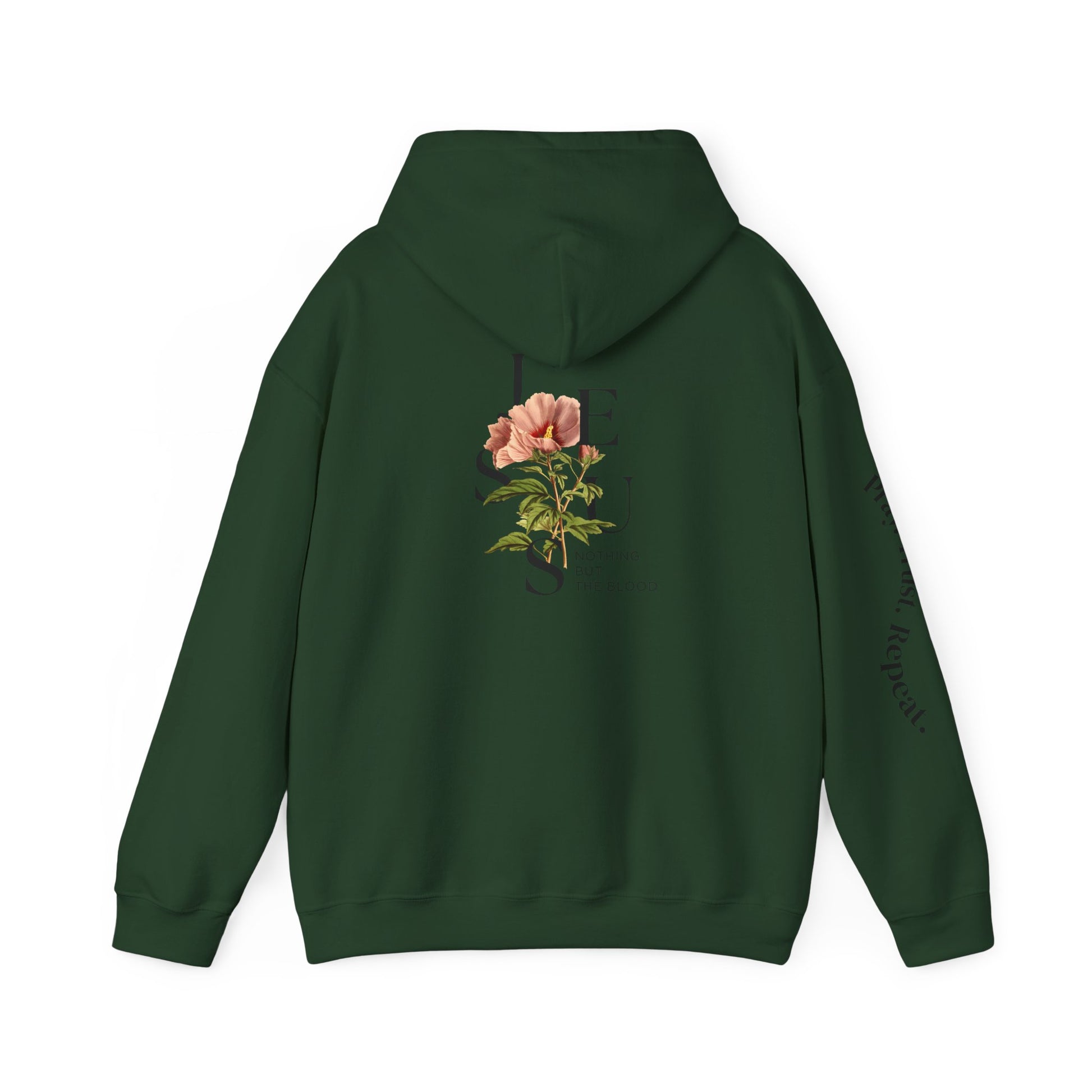 Redeemed Jesus Floral Hoodie, Faith Sweatshirt, Christian Apparel, Cozy Gift, Spiritual Expression