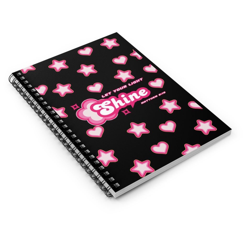 Spiral Notebook - Let Your Light Shine, Cute Stationery for Students, Journaling for Teens, Back to School Gift, Motivational Gift