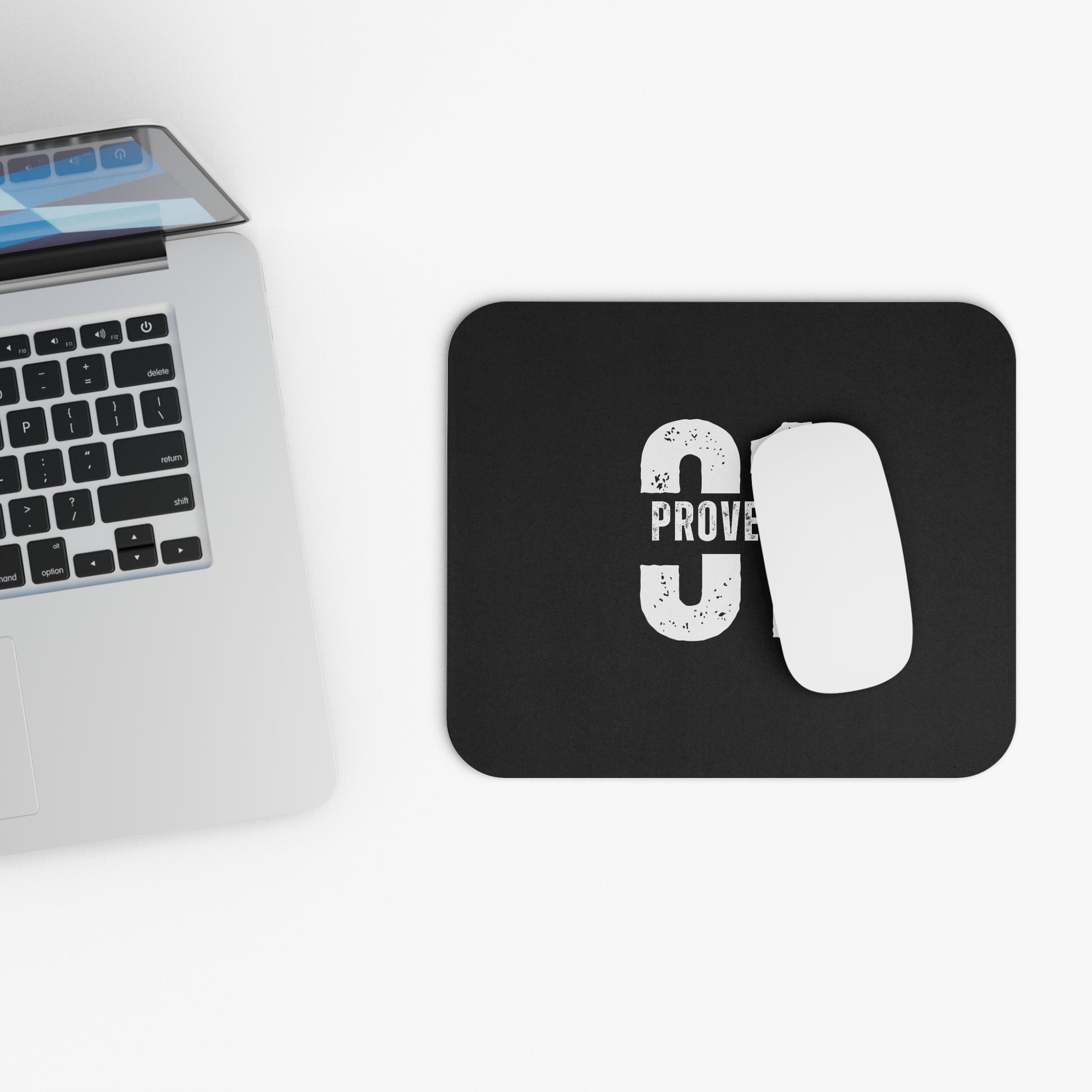 Proverbs 31 Inspirational Mouse Pad | Elegant Black Design for Home Office