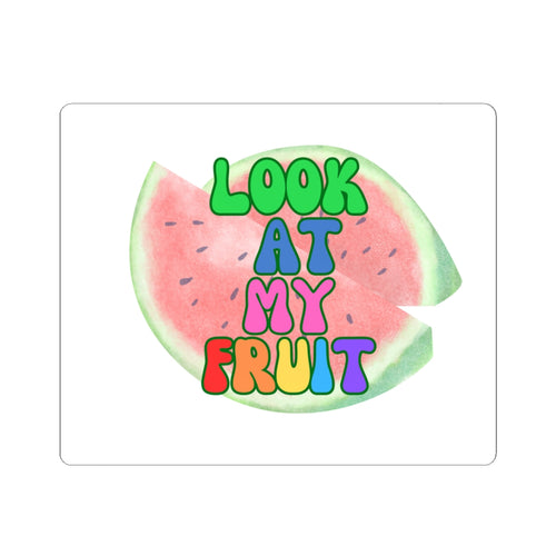 Colorful Watermelon Kiss-Cut Stickers - "Look At My Fruit" - Fun Laptop Accessories
