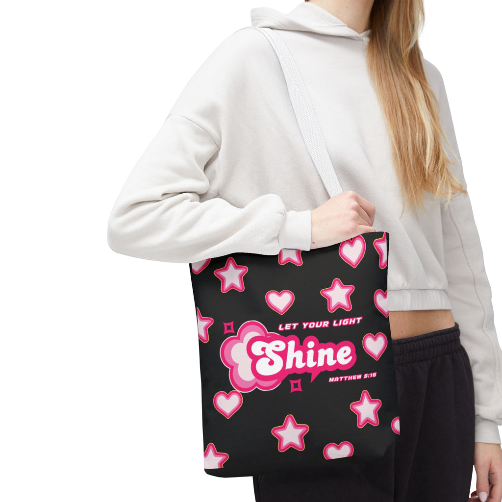 Inspirational Tote Bag - Shine Bright, Versatile Bag for Gifts, Everyday Use, Shopping, Beach Trip, Eco-Friendly Fashion