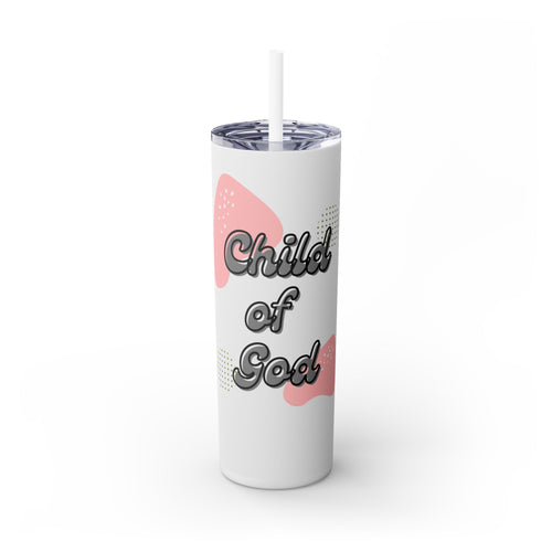 Child of God Tumbler with Straw | Floral Design | 20oz Travel Mug