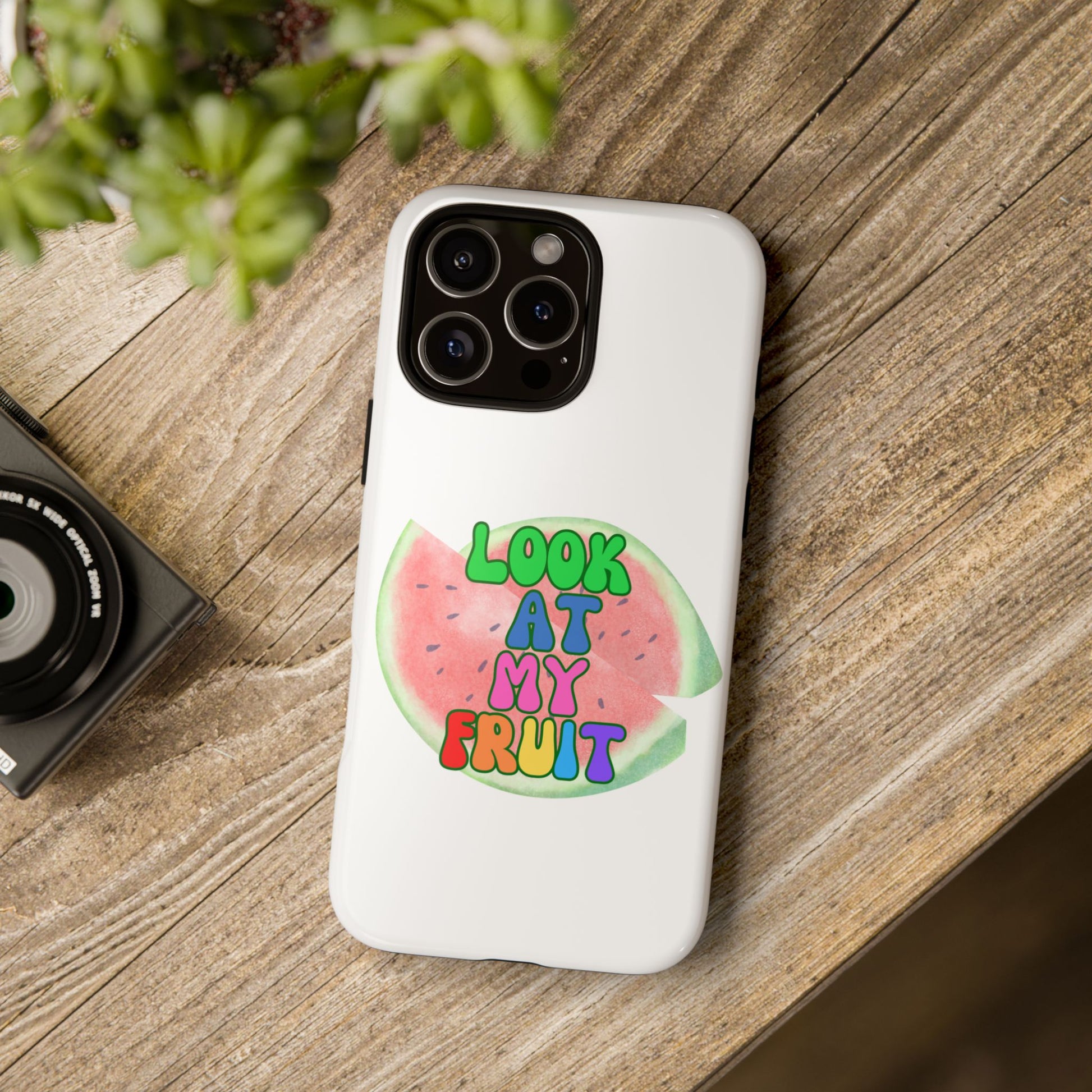 Watermelon Look At My Fruit Phone Case - Fun & Colorful Tough Case for Summer Vibes