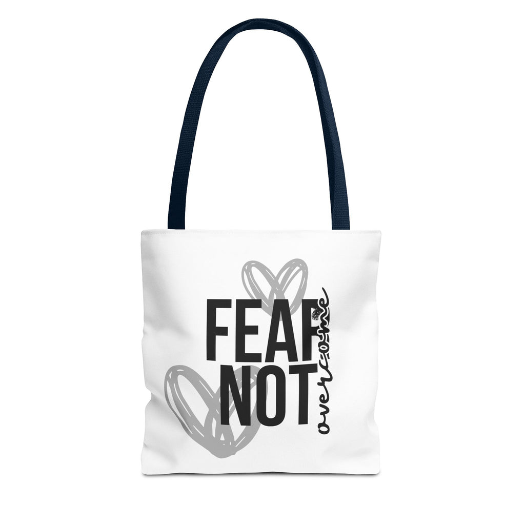 Fear Not Overcome Tote Bag - Inspirational Motivational Design