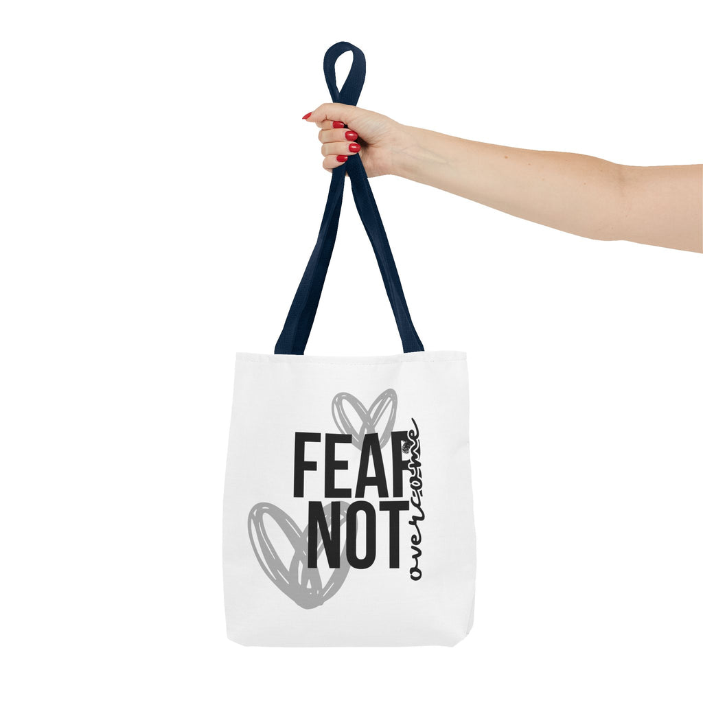 Fear Not Overcome Tote Bag - Inspirational Motivational Design
