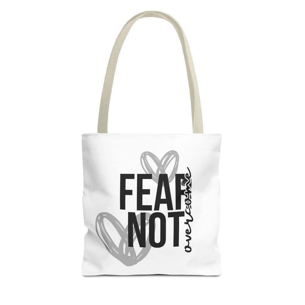Fear Not Overcome Tote Bag - Inspirational Motivational Design