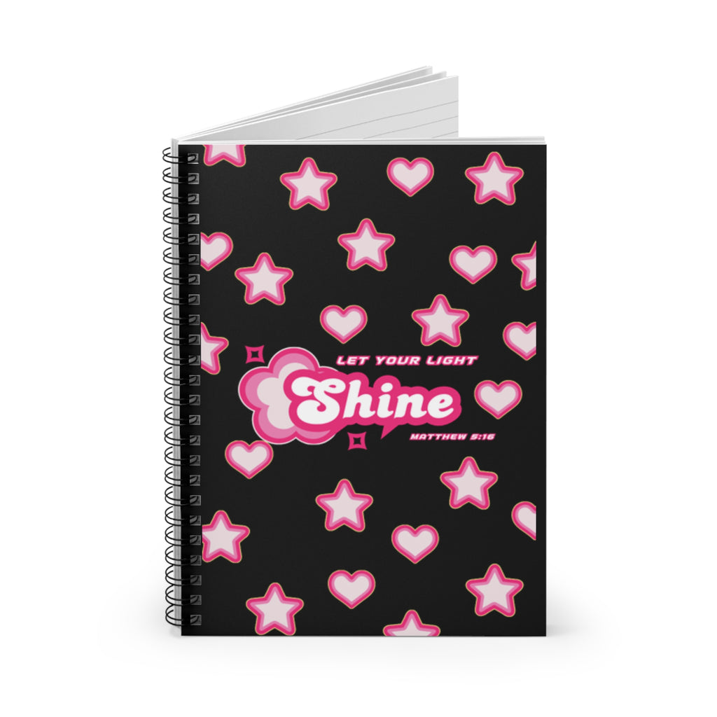 Spiral Notebook - Let Your Light Shine, Cute Stationery for Students, Journaling for Teens, Back to School Gift, Motivational Gift