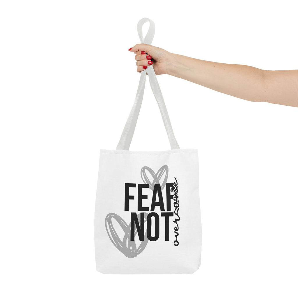 Fear Not Overcome Tote Bag - Inspirational Motivational Design